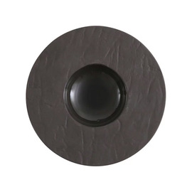 gourmet plate NATURE DARK porcelain black deep Ø 280 mm product photo