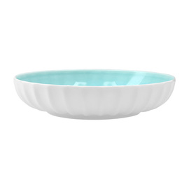 bowl BLYSS Bone China white | turquoise | 550 ml Ø 195 mm H 33 mm product photo