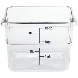 storage container CAMSQUARE polycarbonate clear transparent 11.4 ltr graduated scale  L 310 mm  B 256 mm  H 210 mm product photo