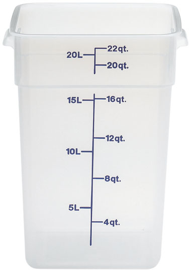 storage container CAMSQUARE milky transparent 20.8 l graduated scale  L 310 mm  B 256 mm  H 400 mm product photo