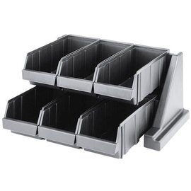 cutlery dispenser grey 6 compartments rack|6 containers  L 511 mm  H 241 mm product photo