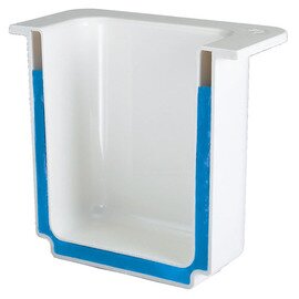 Coldfest Gastronorm bowl  x 170 mm plastic white | cooling gel filling product photo  S
