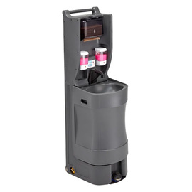 mobile handwashing station with foot operation incl. 2 soap dispensers | 1 towel dispenser product photo
