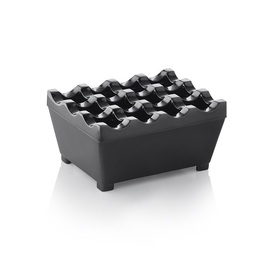 wind ashtray black chromed  L 95 mm x 75 mm H 45 mm product photo