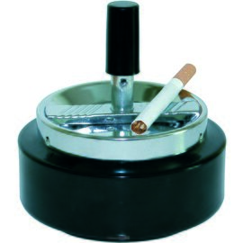 rotary ashtray with windproof lid stainless steel black  Ø 100 mm product photo