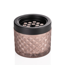 wind ashtray glass pink with relief Ø 95 mm H 80 mm product photo