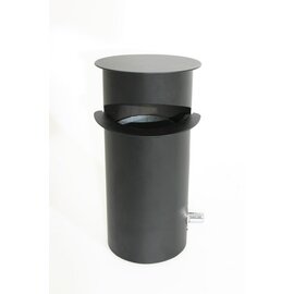 wall mounted ashtray steel black  Ø 130 mm  H 280 mm product photo