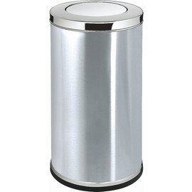B-STOCK | waste container 80 ltr stainless steel swing lid Ø 380 mm  H 720 mm product photo