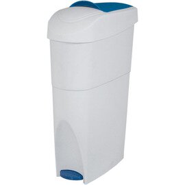 pedal bin plastic blue white with pedal  L 180 mm  B 350 mm  H 530 mm product photo