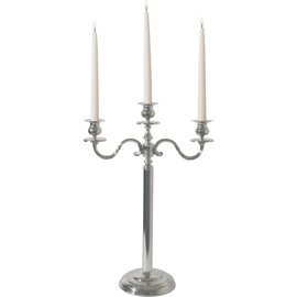 candle holder 3-flame cast zinc shiny  H 510 mm product photo