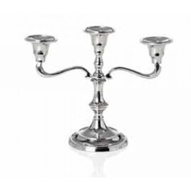 candle holder 3-flame aluminum shiny  H 300 mm product photo