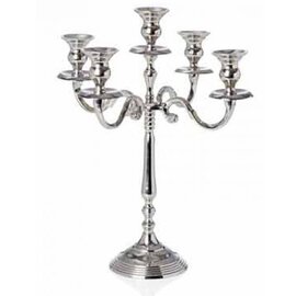 candle holder 5-flame aluminum shiny  H 400 mm product photo