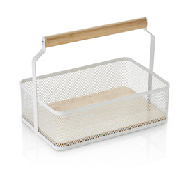 table basket white with carrying handle | 235 mm x 156 mm H 185 mm product photo