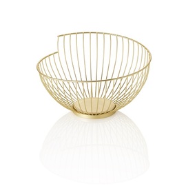 metal basket golden Ø 280 mm H 165 mm product photo