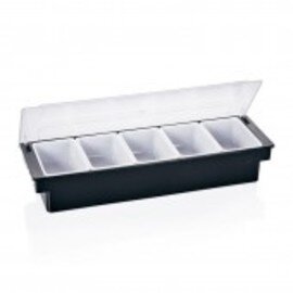 condiment container black with lid 3 compartments 3000 ml 500 mm  B 160 mm product photo