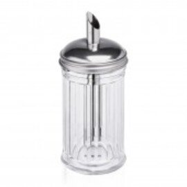 CLEARANCE | sugar dispenser 300 ml plastic stainless steel with dosing tube  Ø 75 mm  H 170 mm product photo