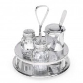 CLEARANCE | cruet • salt|pepper|mustard glass stainless steel H 160 mm product photo