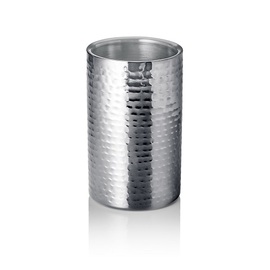 bottle cooler stainless steel hammered | silver Ø 120 mm double-walled product photo