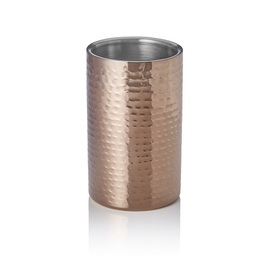 bottle cooler stainless steel hammered | bronze Ø 120 mm double-walled product photo