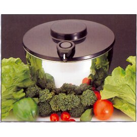 Salad Spinner  • plastic  • stainless steel black | 4 ltr  Ø 240 mm | hauling rope product photo