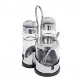 cruet • salt|pepper|mustard glass stainless steel H 120 mm product photo