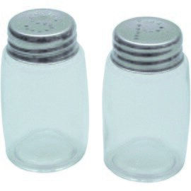salt shaker|pepper shaker set glass stainless steel  Ø 42 mm  H 70 mm product photo