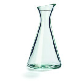 slanted neck carafe glass calibration marks 1 ltr H 250 mm product photo