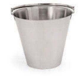 bucket with graduated scale stainless steel 12 ltr  Ø 320 mm  H 300 mm | bottom hoops product photo