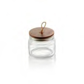 storage jar with wooden lid | 0.5 ltr Ø 90 mm H 100 mm product photo