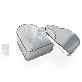 set of cookie cutters 7 pieces in a box  • heart  | plastic  | scalloped edge Ø 110 mm  H 70 mm product photo