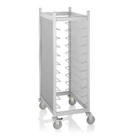 tray trolley white silver with sidewalls  | 455 x 355 mm  H 1680 mm product photo