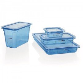 gastronorm container GN 1/2  x 100 mm GN 88 plastic transparent blue product photo