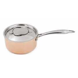 casserole KG 203 1.45 ltr stainless steel aluminium copper 2.3 mm with lid  Ø 160 mm  H 80 mm  | long stainless steel handle product photo