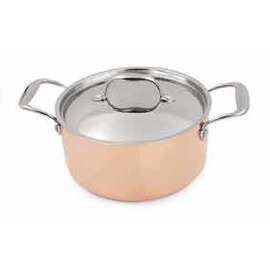 stewing pan KG 203 2.9 l stainless steel 2.3 mm with lid  Ø 200 mm  H 100 mm  | stainless steel handles product photo