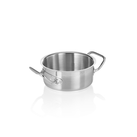stewing pot low stainless steel 1.5 ltr Ø 160 mm | base Ø 140 mm | suitable for induction product photo