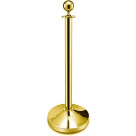 barrier post stainless steel golden coloured  Ø 32 mm  H 0.95 m | ball-shaped pole head product photo