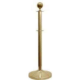 barrier post LINE+ stainless steel golden coloured  Ø 0.32 m  H 0.95 m | ball-shaped pole head product photo