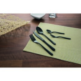 dining fork LISELLE ELEGANCE stainless steel 18/10 black shiny  L 204 mm product photo