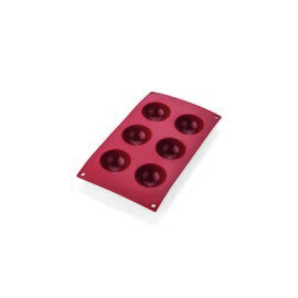 baking mould  • half-sphere | 6-cavity | mould size Ø 60 x 30 mm  L 300 mm  B 175 mm product photo