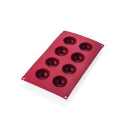 baking mould  • half-sphere | 8-cavity | mould size Ø 50 x 25 mm  L 300 mm  B 175 mm product photo