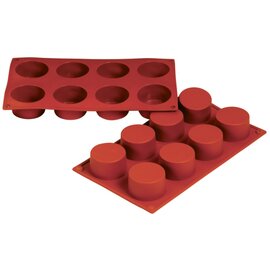 baking mould  • cylinder | 8-cavity | mould size Ø 60 x 30 mm  L 300 mm  B 175 mm product photo