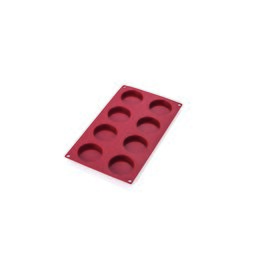 baking mould  • round | 8-cavity | mould size Ø 60 x 12 mm  L 300 mm  B 175 mm product photo