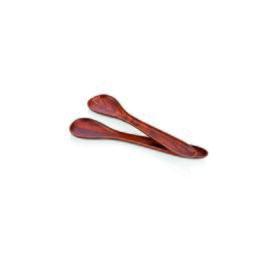 salad cutlery POLYSTYROL WOOD set of 2 polystyrol brown wood look  L 300 mm product photo