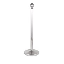 barrier post stainless steel  Ø 0.32 m  H 1.0 m | ball-shaped pole head product photo