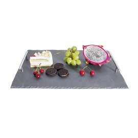 GN natural slate platter GN 1/1 black bow-type handles  H 7 mm product photo