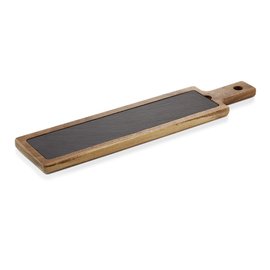 serving board with handle wood slate | 531 mm x 125 mm product photo