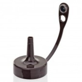 squeeze bottle 480 ml plastic black white screw cap |locking cap Ø 75 mm H 210 mm product photo