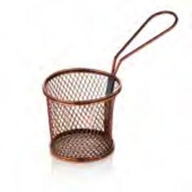 serving frying basket stainless steel Ø 95 mm H 85 mm | copper coloured product photo
