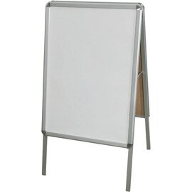 Aluminum folding frame stand - DIN A1, rounded corners, heavy-duty design, double-sided, 119 x 64 cm, for posters up to DIN A1 product photo