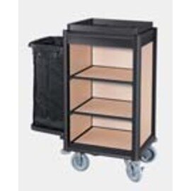 housekeeping cart black edge profiles|bright wood look | 1 laundry bag product photo